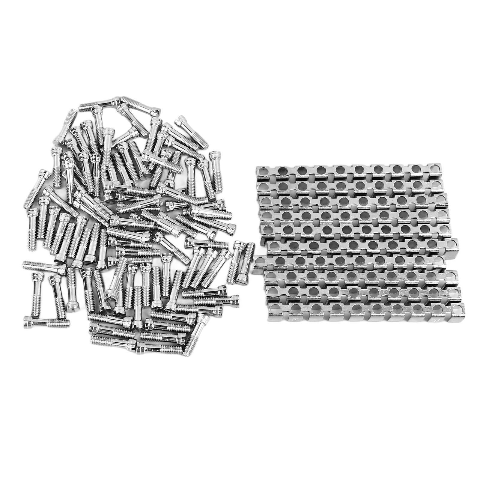 

10PCS Terminal Bars with 100PCS Screws FBI108 Center Connection Wiring Terminal Block Strip for