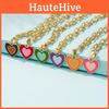 Unique Heart Shaped Pendant Necklace In Vibrant Colors For Fashionable Women Chic Jewelry Collection