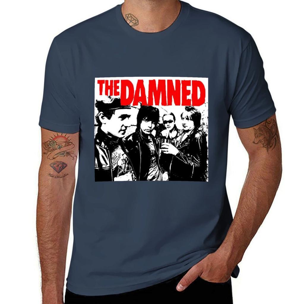 The Damned 1977 T-shirt Funny T Shirts Cotton Black Cotton T-shirt Plain For Man Package T Shirt Custom Print T-shirt