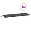 Garden Bench Cushions 2 pcs Anthracite 150 x 50 x 7 cm Oxford Fabric