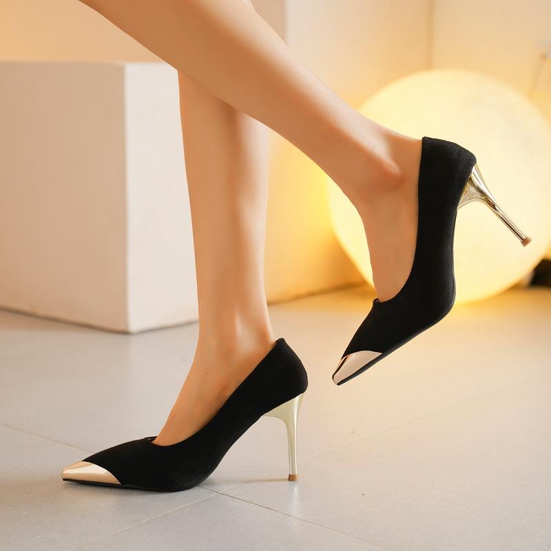 2025 Summer Women's Modern Slip on Pumps Pointed Toe Super High Thin Heels Classic Shoes Fashion Sexy Party with Shoes Female