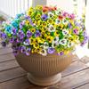 12 Pcs Artificial Pansy Flowers Outdoor UV Resistant Faux Silk Flowers Colorful Faux Pansies for Planter Window Box Front Porch Yard Patio Decor