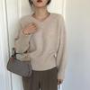 Women's 2023 Retro V-Neck Sweater: Autumn/Winter Loose Knit Pullover In Soft, Cozy Style