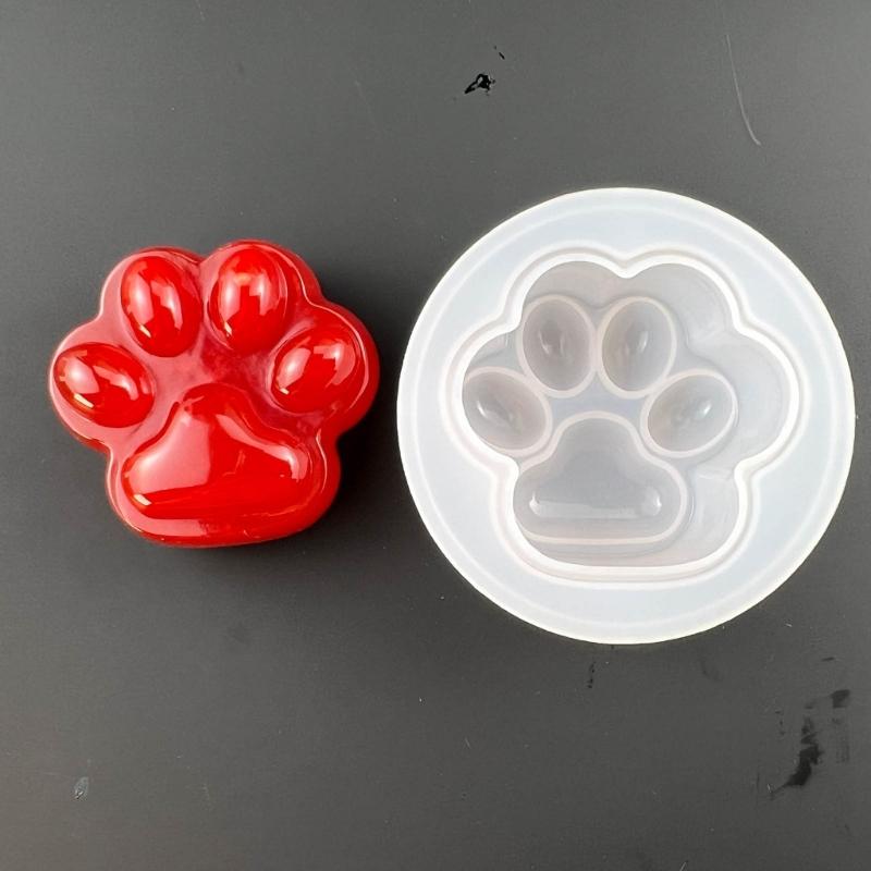 Lovely Cat Paw Charm Silicone Mold Frosted Texture/Crystal DIY Craft Epoxy Resin Molds Pendant Jewelry Tools Accessory