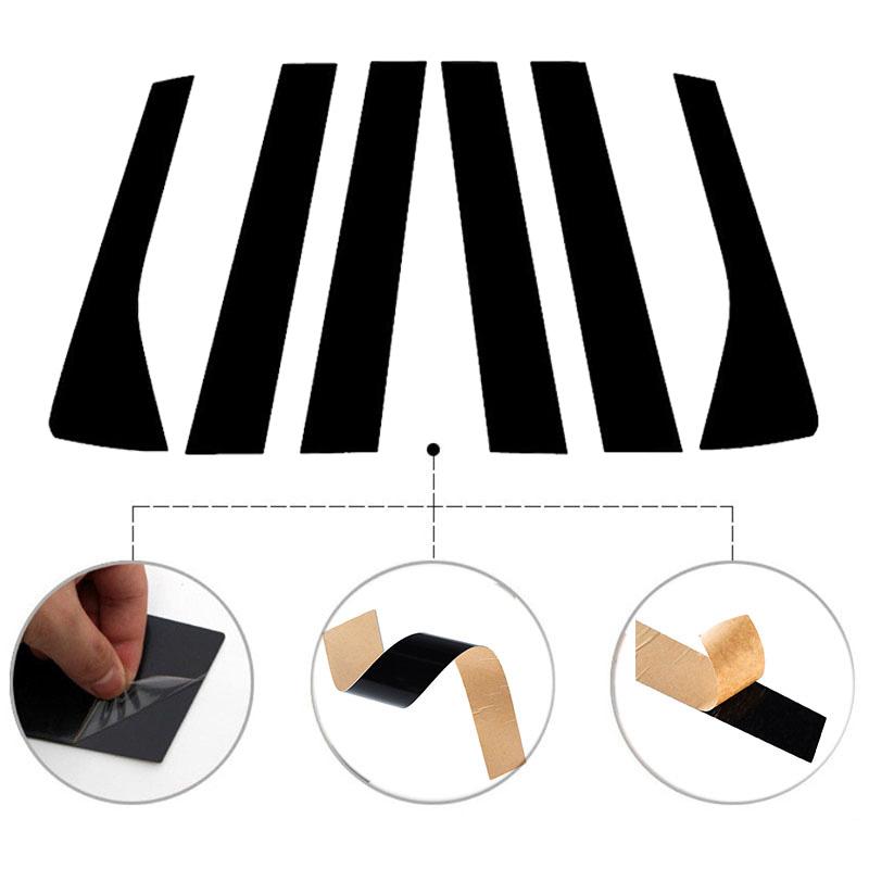 6pcs Car Pillar Posts Trim Stickers Auto Window Door Column Decor Styling Accessories Fit For Hyundai Palisade 2020-2024