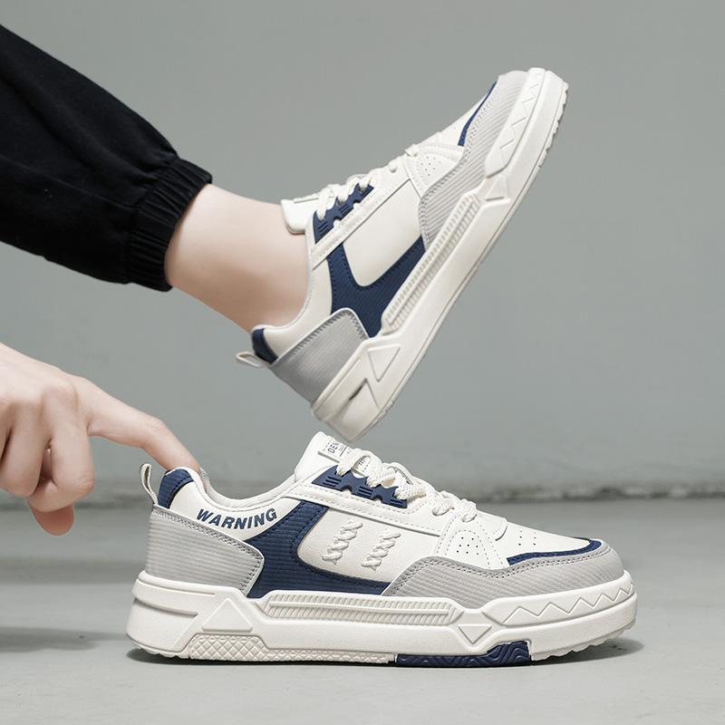 Fashion Men's Thick-sole Breathable Casual Shoes Four Season Soft-sole Non-slip Comfort Outdoor Walking Shoes Student Sports Board Shoes