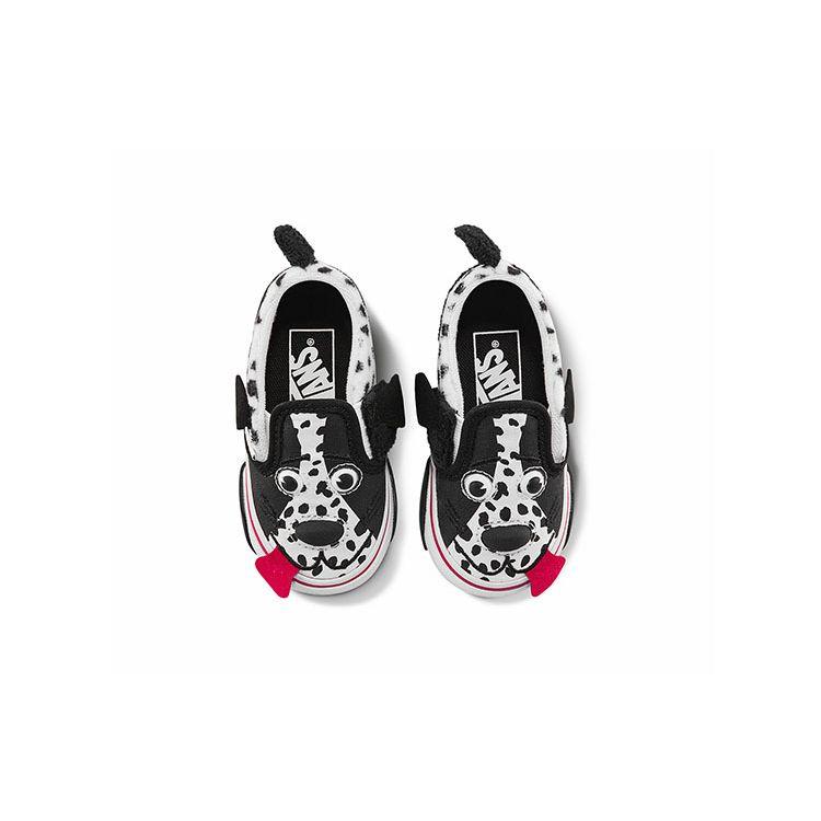 Vans Buty sportowe dla malucha z wzorem szczeniąt, niskie, czarno-białe VN0A4VJM6BT