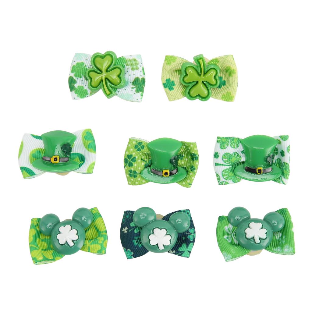 24PCS Clovers Dog Bows Lightweight Exquisite Puppy Hair Bows for Dog Hair Grooming Accessories