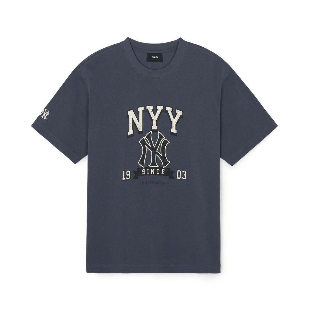 New MLB New York Yankees T Shirts Unisex Gray 3ATSN0343-50GRD