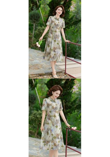 Elegant 2026 Summer Dress for Stylish Mid-Aged Women - Dignified, Generous Short-Sleeved Design