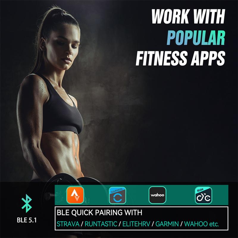 CYCPLUS Czujnik tętna Pasek na nadgarstek Bluetooth ANT+ Monitor fitness do komputera rowerowego Garmin Wahoo GPS
