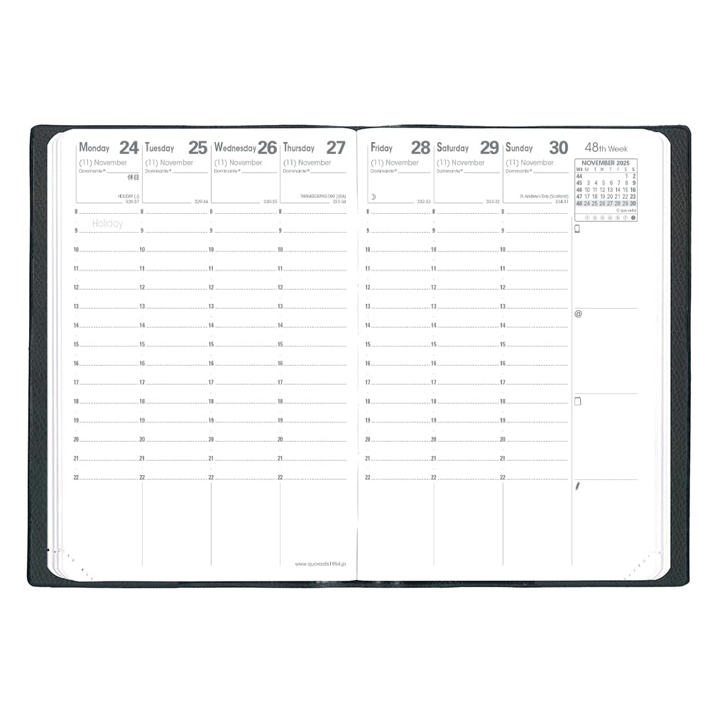 Quo Vadis Business 4/Club Diary (Starting April 2025) (Weekly Vertical, A6 Variant Size, 10x15cm), Red, QUOVADIS Qv66302rd