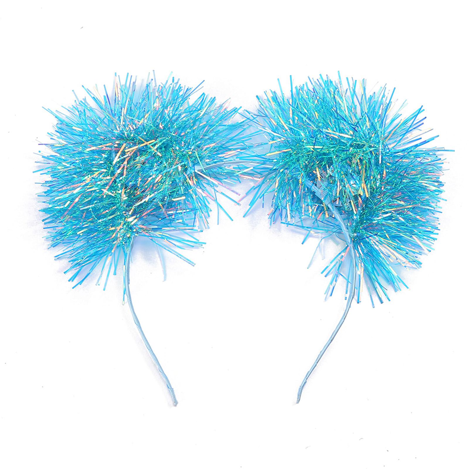 

Tinsel Fluffy Ball Shape Headband Light Up Hair Hoop Easter Performances Headpiece Festival Presents for Friend Teens