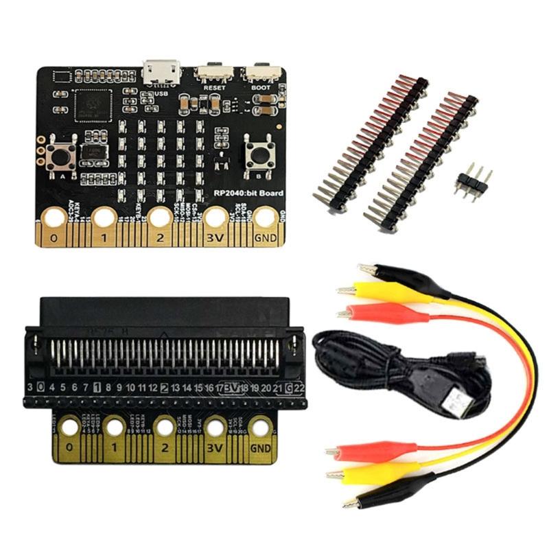 For RPi RP2040 Bit Development Board RP2040 Processor Micro:Bit Expansion Board Low Power for Programming Accessory