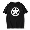 Summer Men's Short-sleeved Fashion Casual Printed Daily Versatile and Comfortable Round Neck Solid Color T-shirt Men's Tops