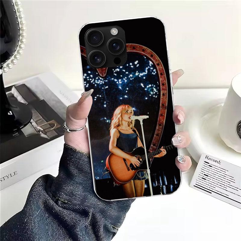 

CR66 S-Sabrina C-Carpenter Soft Phone Case For IPhone 11 17 Air 16E 16 Pro Max 15 + 14 Plus 13 Mini 12 Apple 7 SE 8 Fundas Coque iPhone 14 Pro