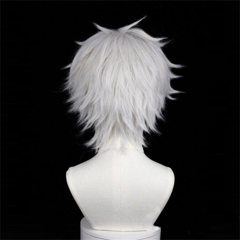 Lu Guang Cosplay Perücke Anime Cheng Xiaoshi Kurzes Weiß/Schwarz Hitzebeständiges Kunsthaar Halloween Party Perücken + Perückenkappe
