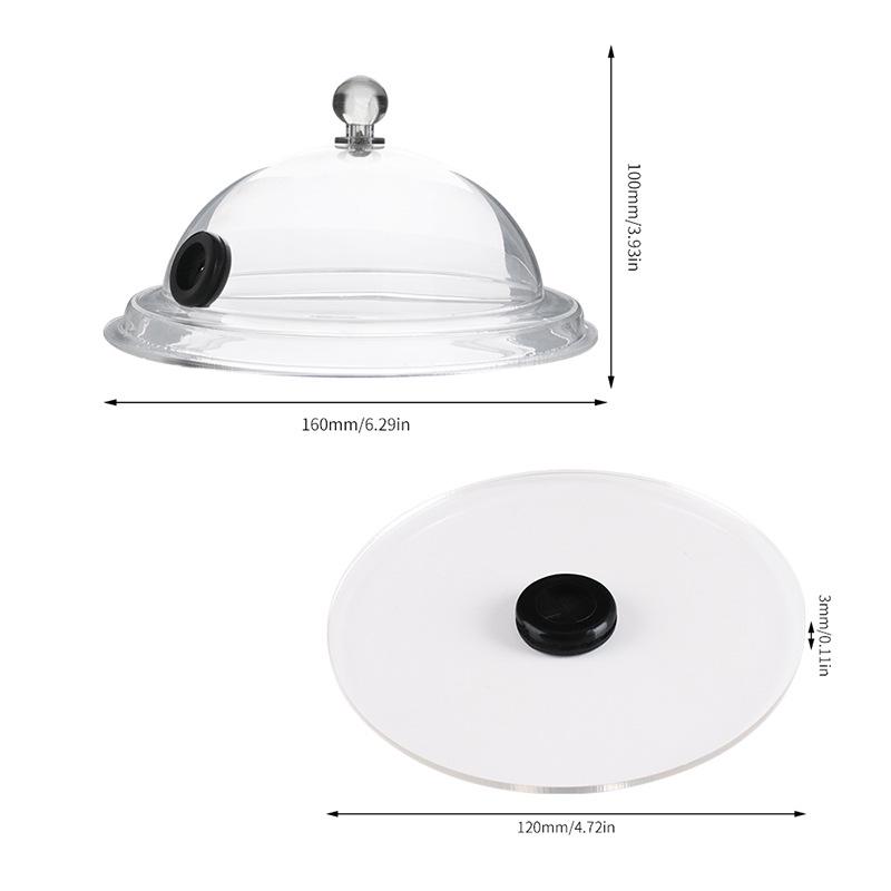 Molecular Cocktail Smoker Cover - Creative Kitchen Tool 1 Smoker Cover + 1 Smoker Lid Set прозрачный
