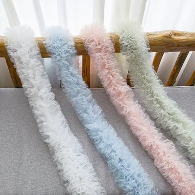 Mehrschichtige Verschlüsselung Handwerk Plissee 3D Spitze DIY Kinder Windjacke Mantel Flauschigen Rock Schal Hochzeitskleid Nähen Dekoration