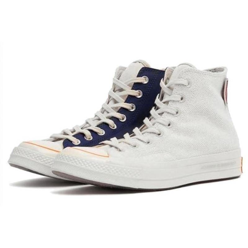 Footpatrol x Converse 1970s Comfortable and Minimalist High Top Espadrilles Unisex White and Blue