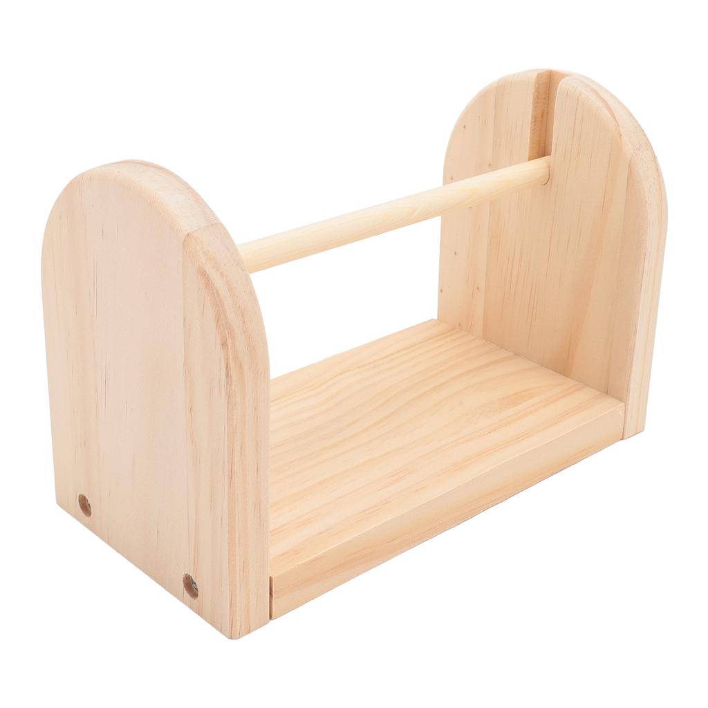 Wooden Yarn Holder Single Rotating Yarn Storage Horizontal Crochet Yarn Ball Holder for Hat Sweater