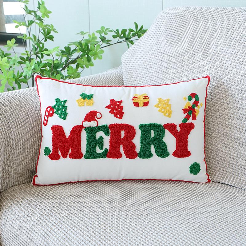 

Festive Christmas Throw Pillow Covers Elegant Bow Decorations Soft Velvet Cushion Covers Cozy Home Sofa Pillow Cases
