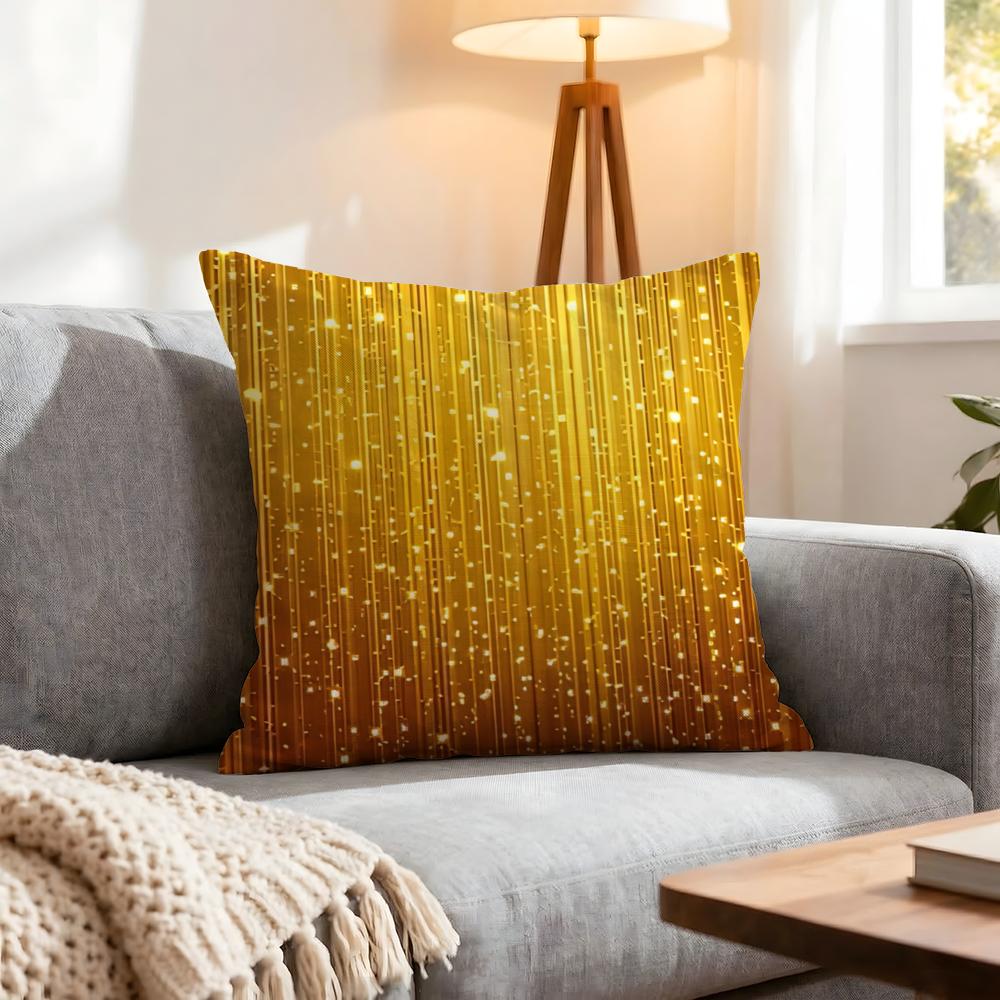 Golden fine light spots Cushion Cover Pcs Decorative Covers Soft Cushion Case for Sofa Couch Decor x x Pillowcases