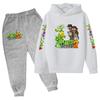 Kids Fall/Winter Hoodie Boy Girl Toddler Pullover 3-12Yrs Fashion Cartoon Game Print Clothes Casual Top+Pants 2P Sports Coat Set
