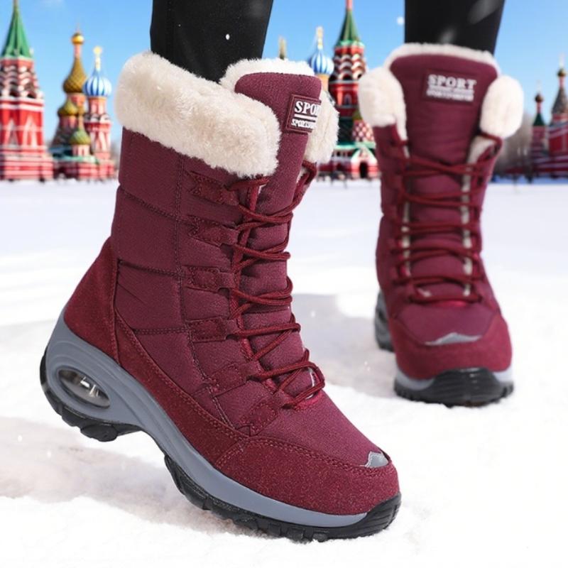 

Зимові Снігоступи Жіночі Водонепроникні Замшеві Теплі Плюшеві Нековзка Гумова Підошва Лижні Туристичні Черевики Нові Стильні Однотонні Розмір 36-42 37