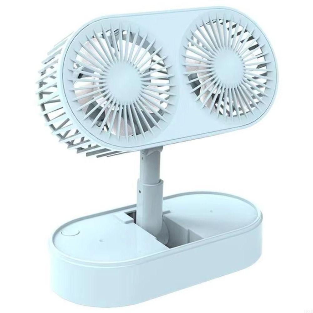 Telescopic Mini Table Fan Folding Air Cooler USB Desktop Small Fan Running