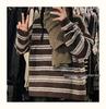 Xiao Wang's 8512 Winter Korean Style Plus Size Striped Pullover Sweater