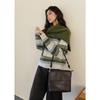 Women's Retro Striped Wool Blend Knit Shawl Two-Piece Sweater Set
