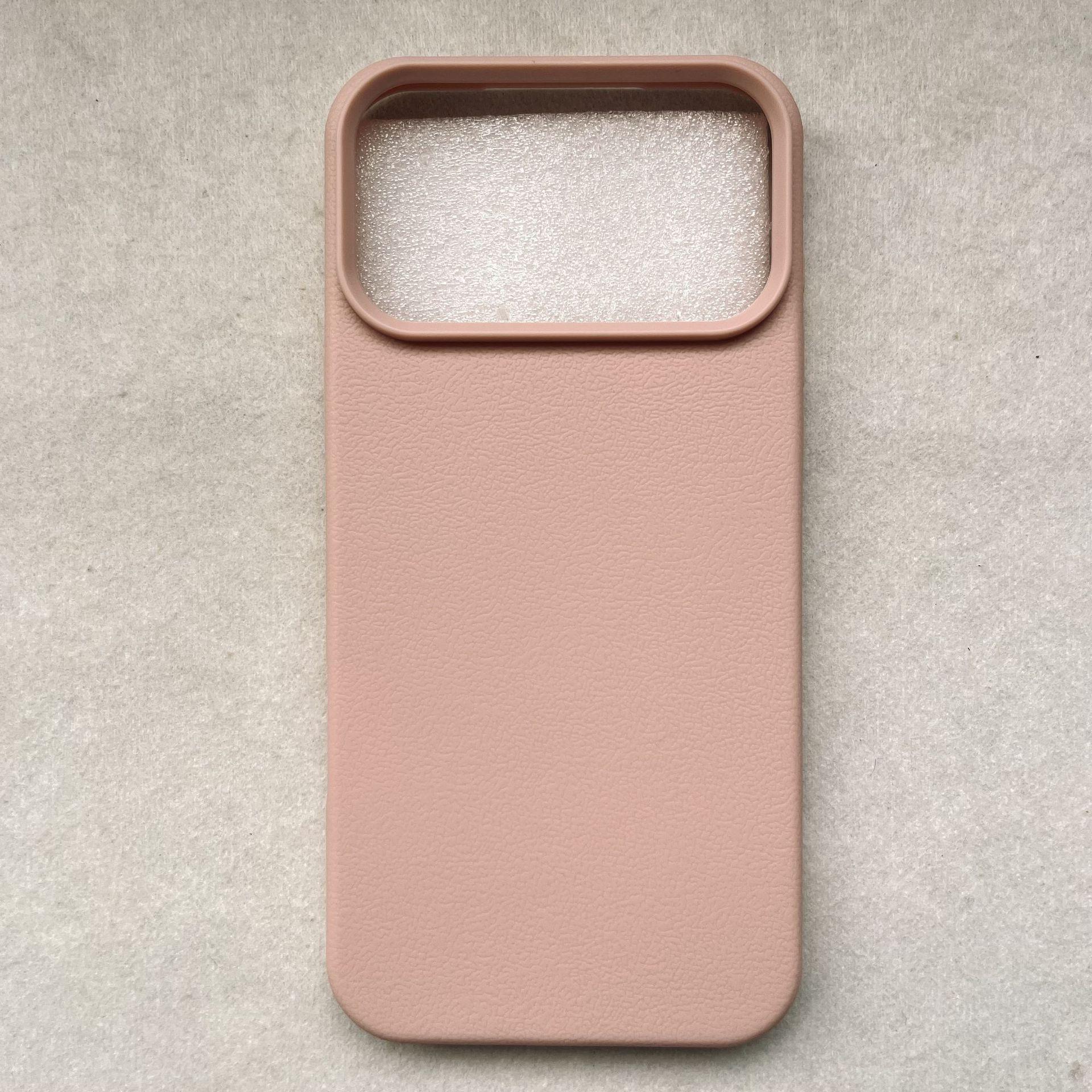 

Premium Leather Drop Protection Case for iPhone 17 PRO MAX, Solid Color, Compatible with iPhone 16 PRO iPhone 12 Pro розовый