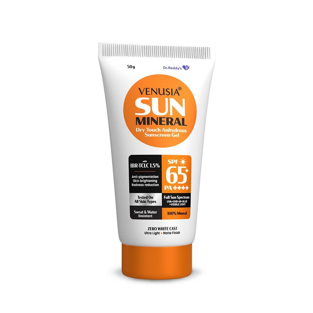 Dr. Reddy's Mineral Sunscreen SPF 65 Full Spectrum Protection UVA UVB Blue Light 50g