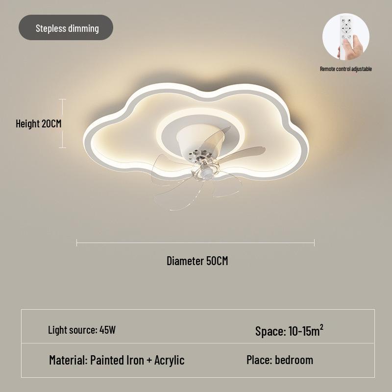 

Потолочный светильник с вентилятором, вращающийся на 360°, бесшумный, минималистичный, для спальни и кабинета Fixed Position + Stepless Dimming