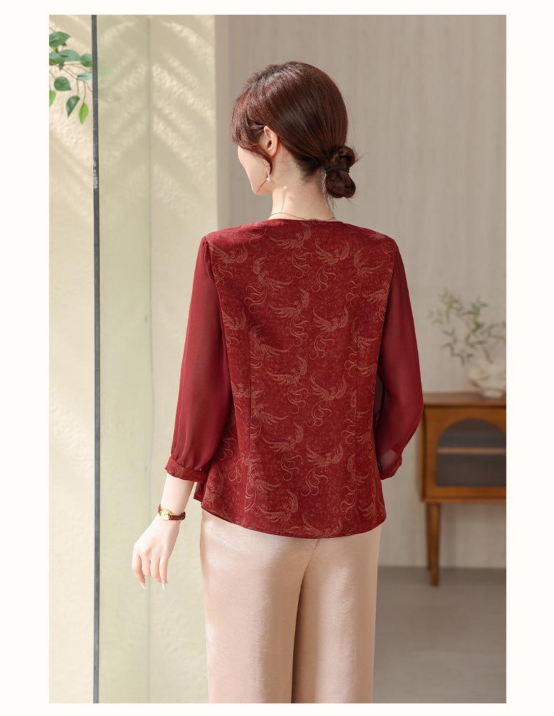 New Summer Seven-Sleeve Chinese Style Mid-Aged Women's Wear