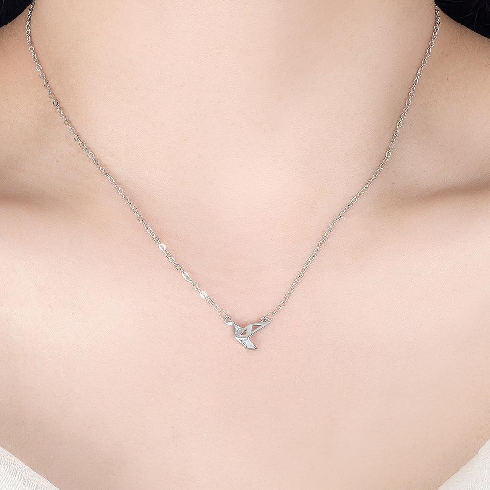 Flash Drill Collarchain Light Luxury Pendant Simple Personality and Cuteness