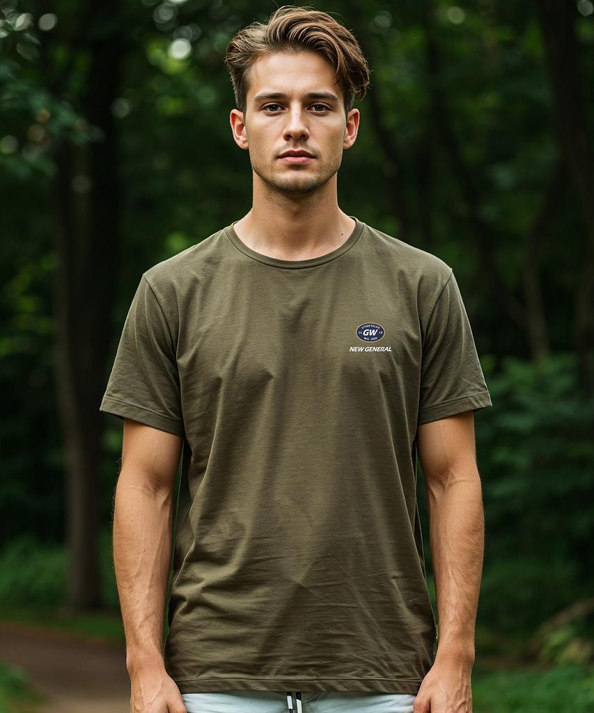 Jeneleolwogseu G-25-Ss-722 Printed Short Sleeve T-Shirt_Khaki