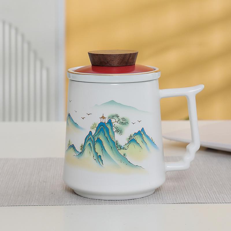 Premium Ceramic Mug with Custom Logo - Gift for Annual Company Event or Cultural Souvenir