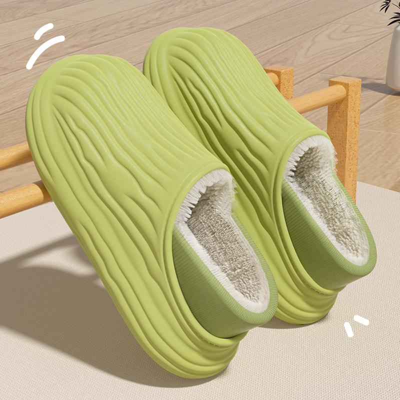 Wasserdichte Tasche und Winter-Baumwollpantoffeln Zuhause 2025 neu warm und rutschfest Paar schlichte Baumwollschuhe für draußen