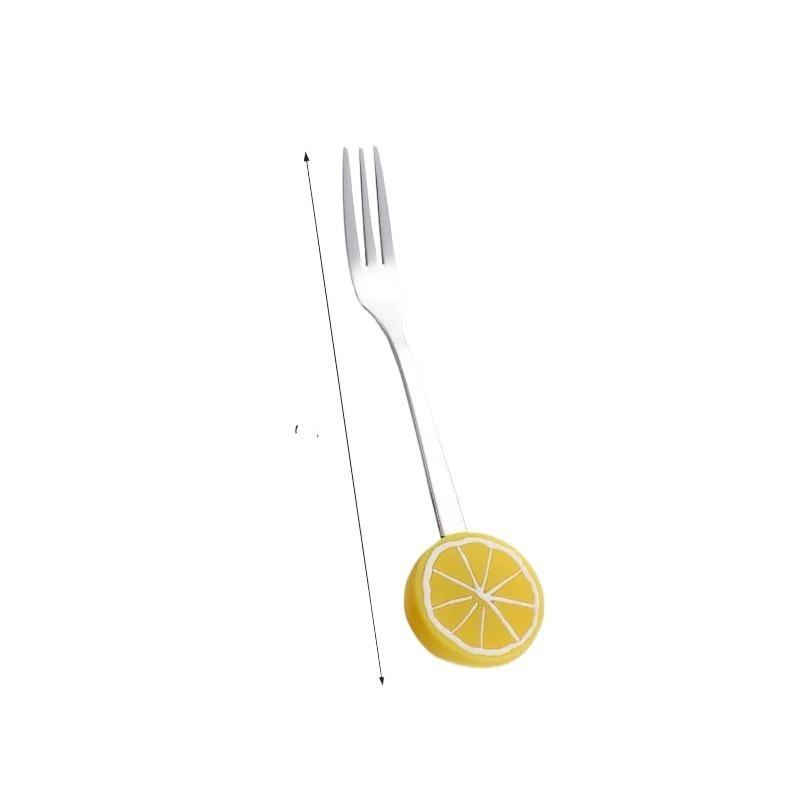 Stainless Steel Fruit Shaped Coffee Spoons Fruit Dessert Spoon Fork Candy Tea Spoon Drink Tableware Kitchen Supplies