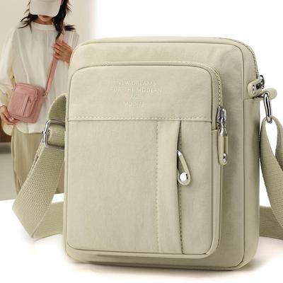Handytasche Damen Mini Reise Umhängetasche Tägliche Mehrschichtige Reißverschlusstasche Lässige Outdoor Reise Nylontasche