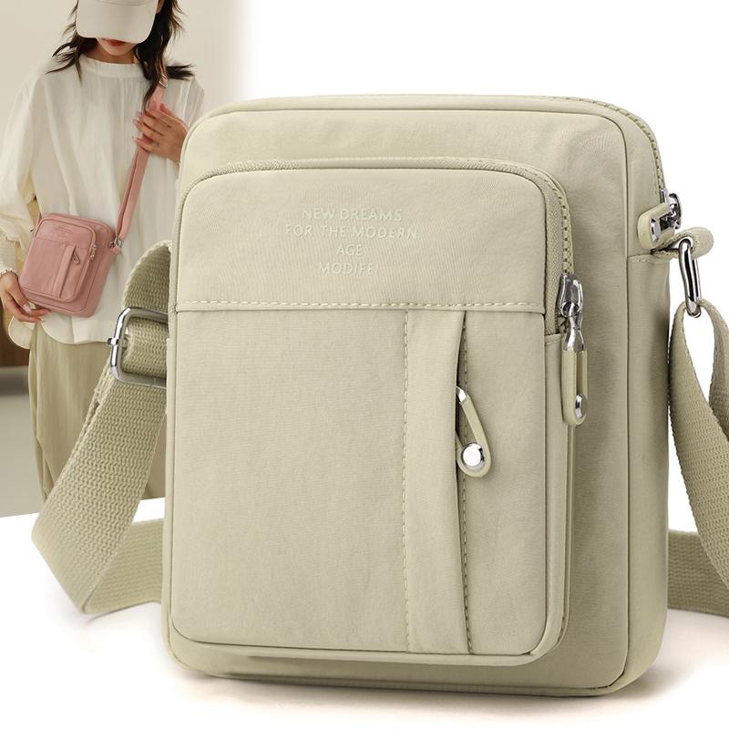 Handytasche Damen Mini Reise Umhängetasche Tägliche Mehrschichtige Reißverschluss Geldbörse Lässige Outdoor Reise Nylon Tasche KTB