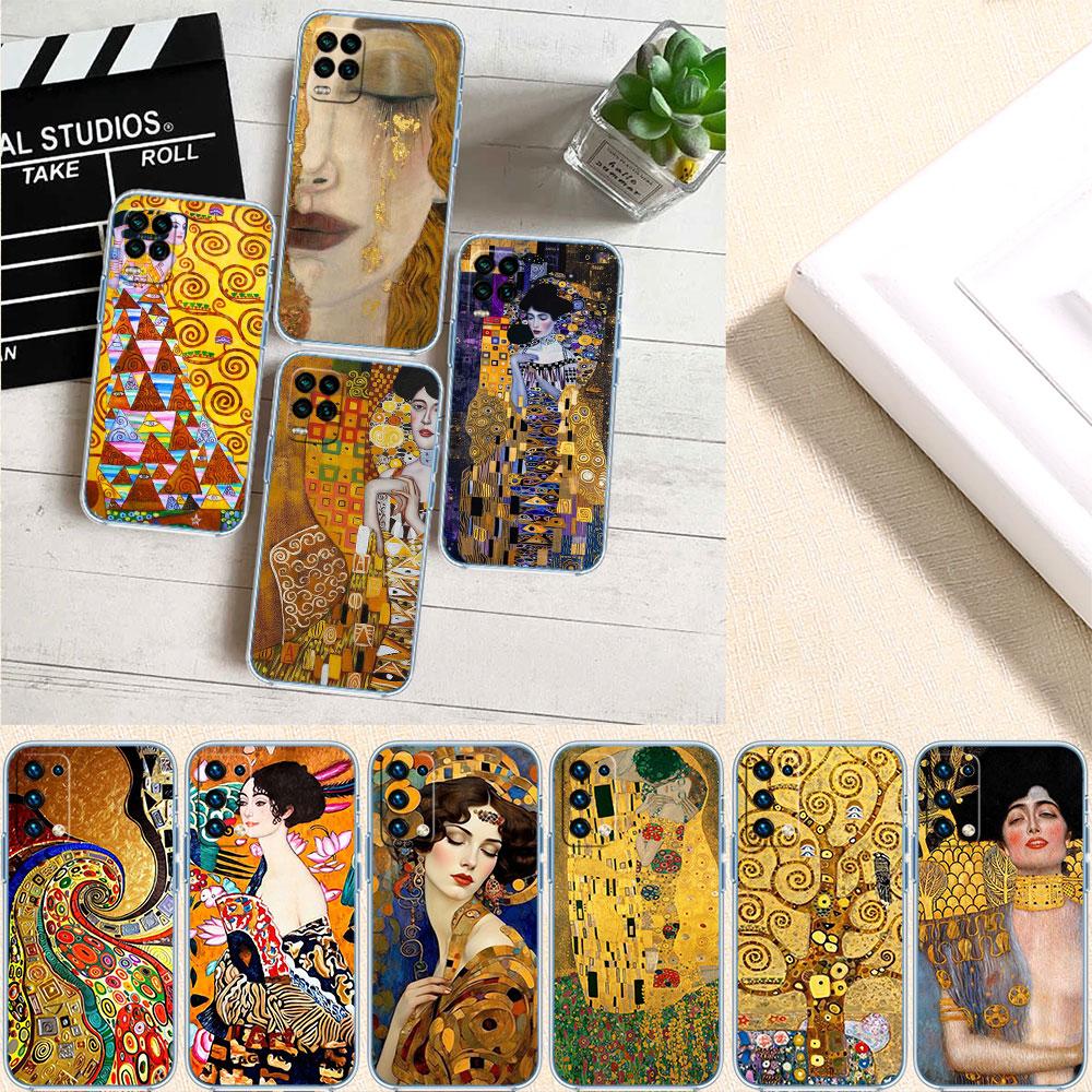 BF67 Gustav Klimt Soft Shell Transparent Phone Case for Motorola Moto G7 G8 G9 G84 G85 G73 G24 G15 Z2 Play Power Plus