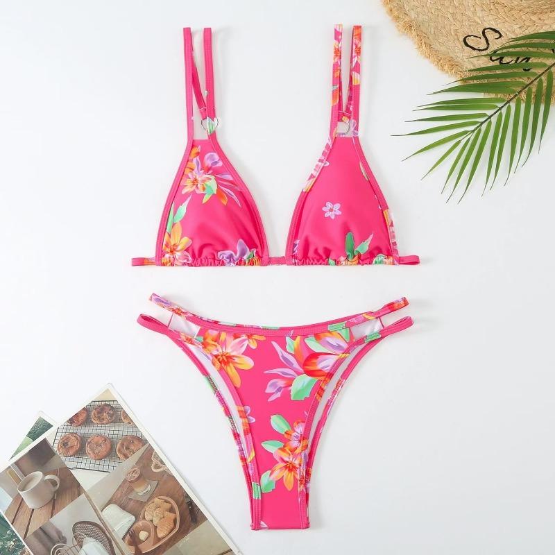 Swimsuit sexy shoulder strap three-point bikini swimsuit female bikini