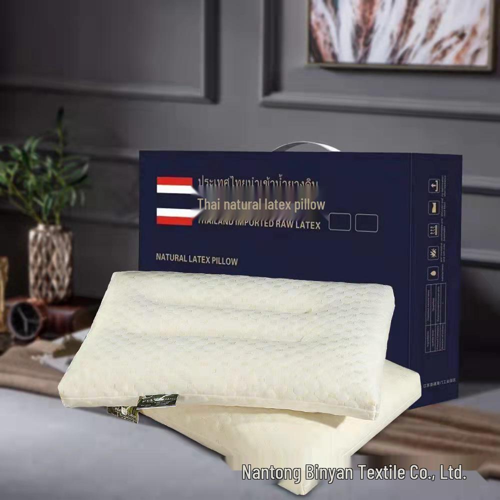 Graphene Wave Neck Support Pillow - Natural Latex Pillow Core, Adult Gift from Thailand