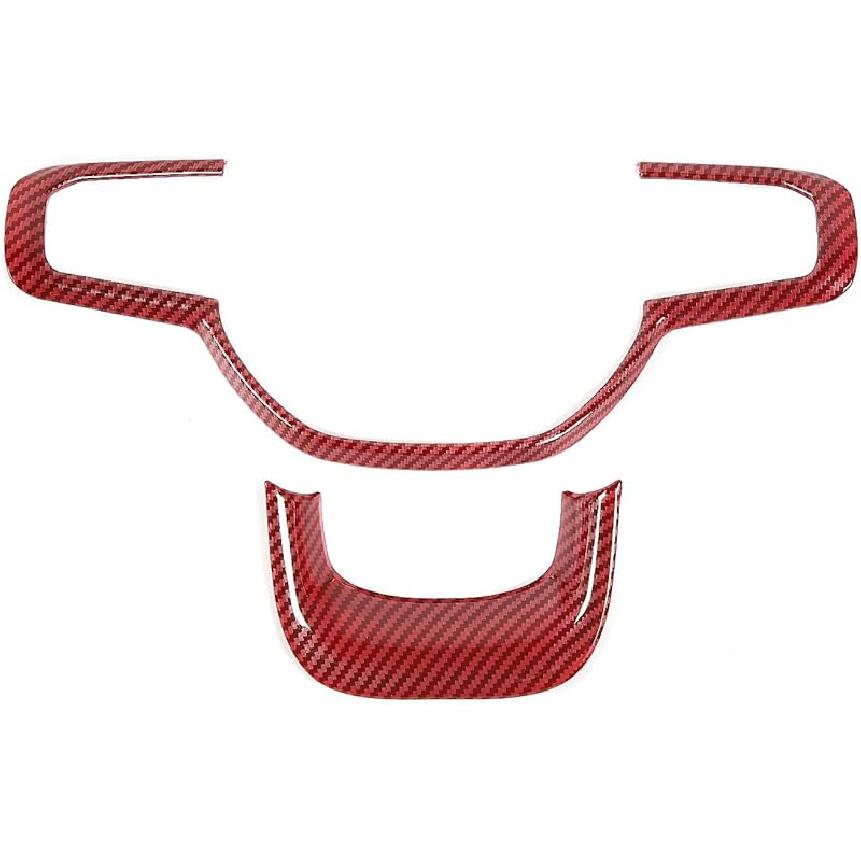 Linskip Steering Wheel Trim Fit for 2019 2020 2021 2022 2023 2024 Ram 1500 2500 3500, Steering Wheel Cover for Ram Interior Accessories(Carbon Fiber