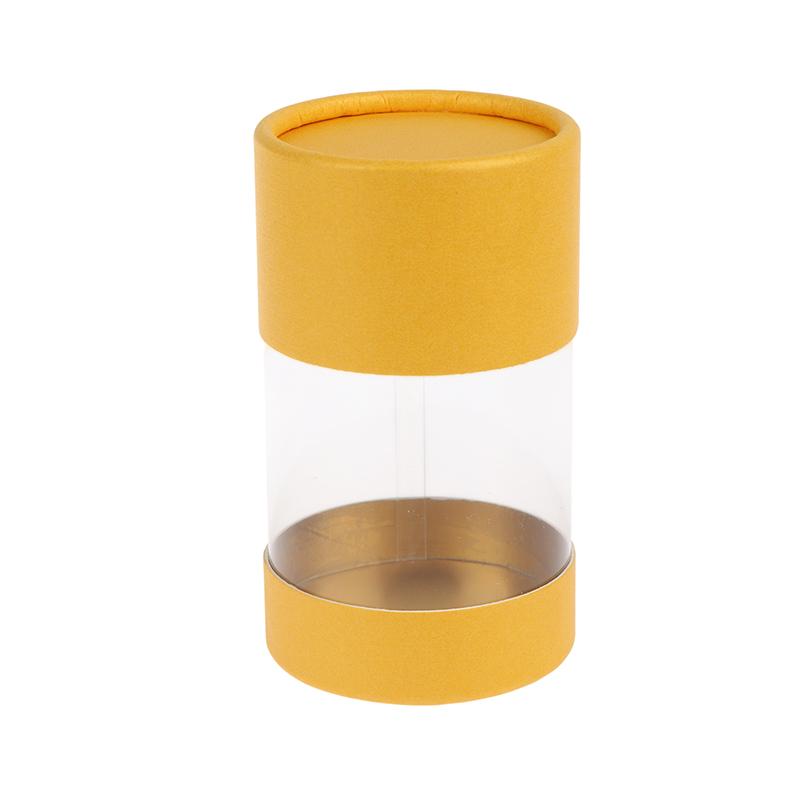 

1 Pcs Transparent Essential Oil Bottle Paper Pvc Tube Packaging Box Universal Kraft Paper Cylinder Gift Box Tea Paper Can золотой