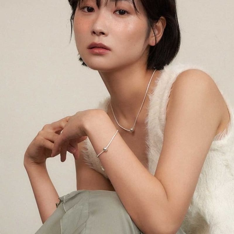 geegee [silver925] snow ball bracelet