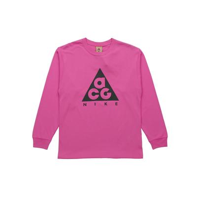 Camiseta de Manga Larga con Cuello Redondo ACG para Hombre Tops Morado Rojo BQ7203-623